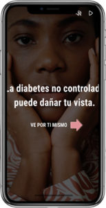 diabetes eye exam streaming health content in Spanish